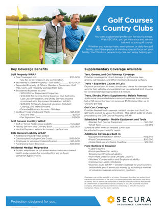 Golf Courses & Country Club Sell Sheet